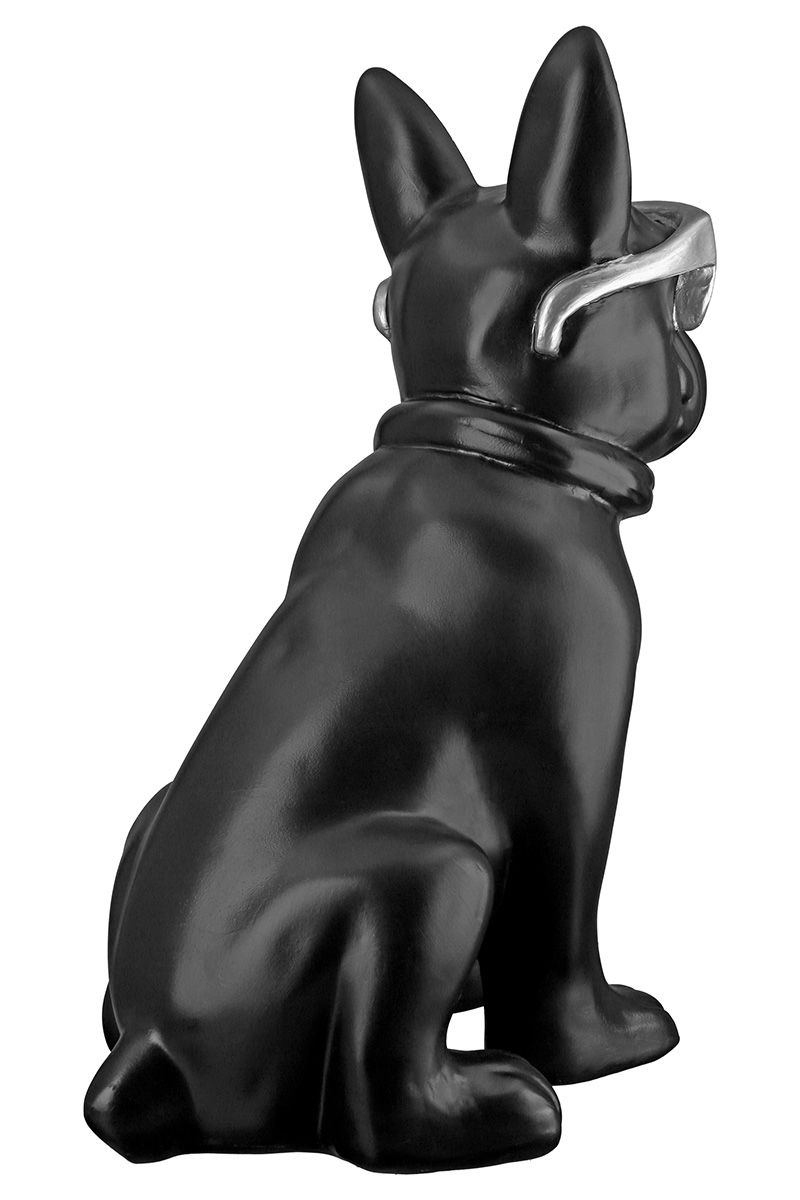 Mops-Skulptur Cool Dog schwarz