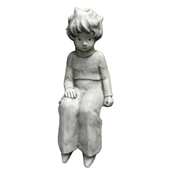 Gartenskulptur Der kleine Prinz, Kantenhocker – © Antoine de Saint-Exupéry