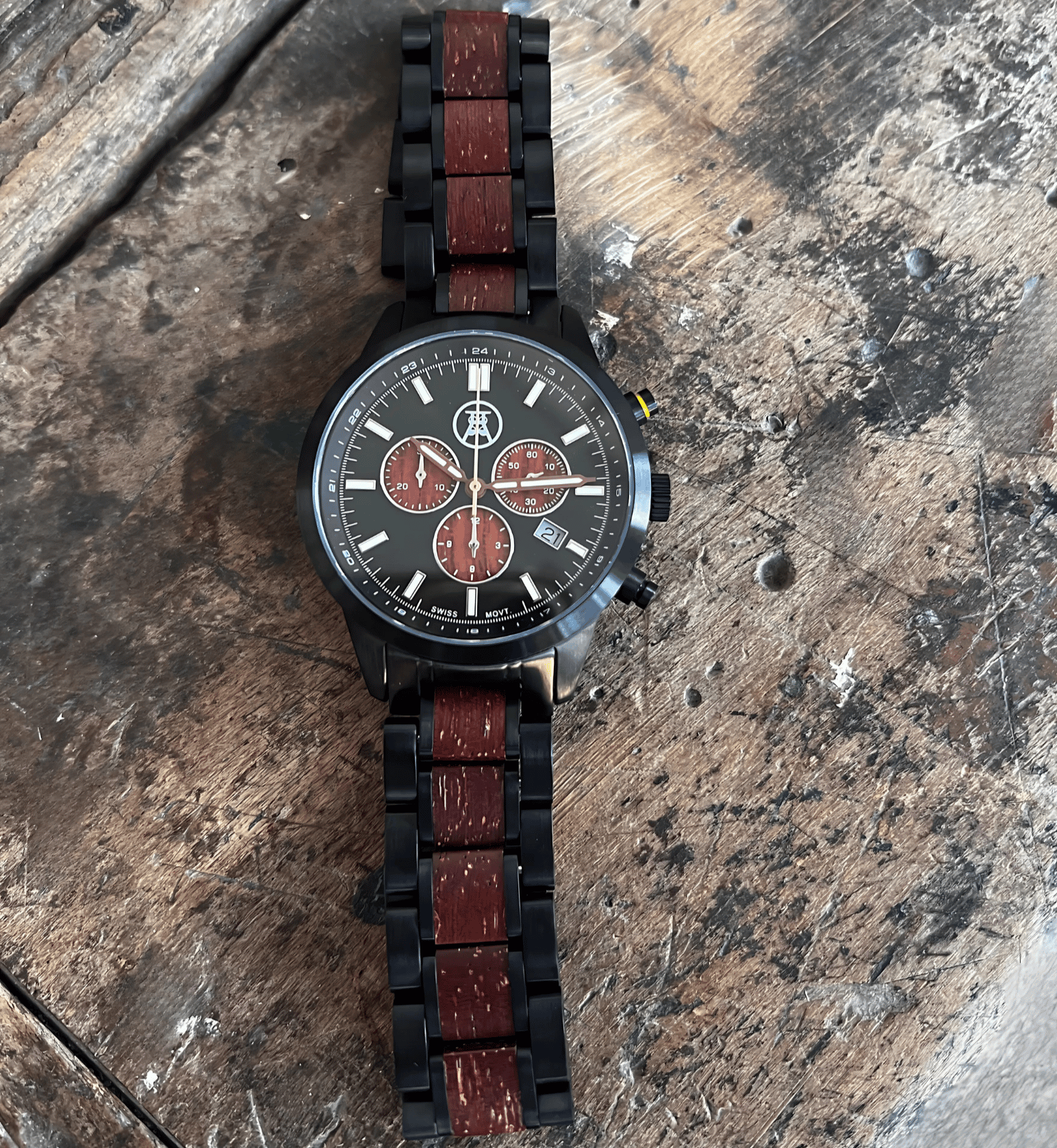 Herrenuhr Grubenholz Chronograph – Welterbe Zollverein Sonderedition