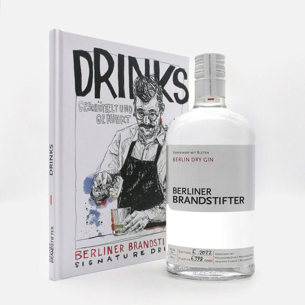 Dry Gin 0.7 l Rezeptbuch Set – Berliner Brandstifter