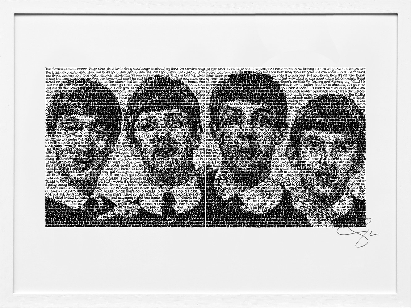 "The Beatles" SAXA Edition Wortmalerei