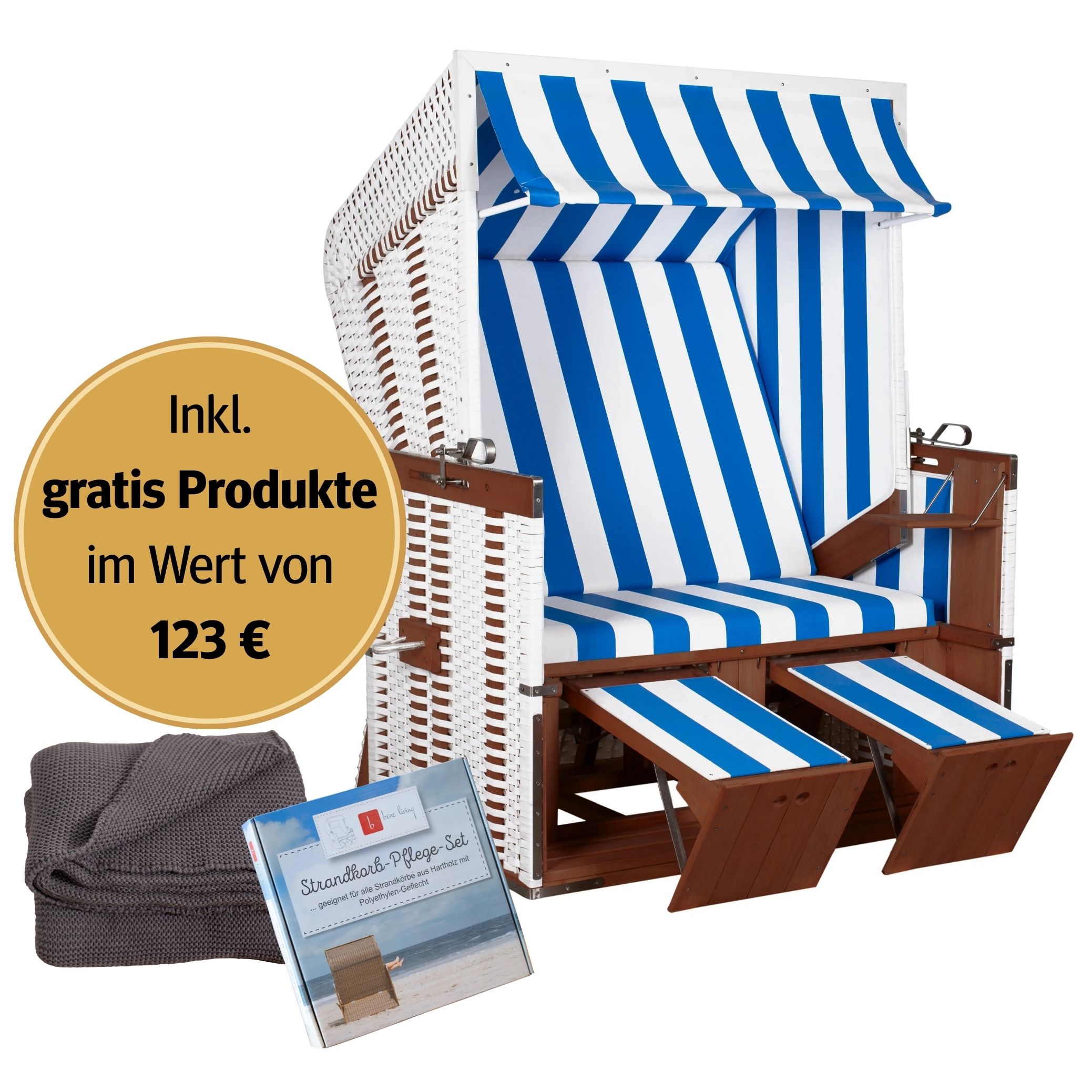 Strandkorb 2-Sitzer | Mahagoni – Sylt