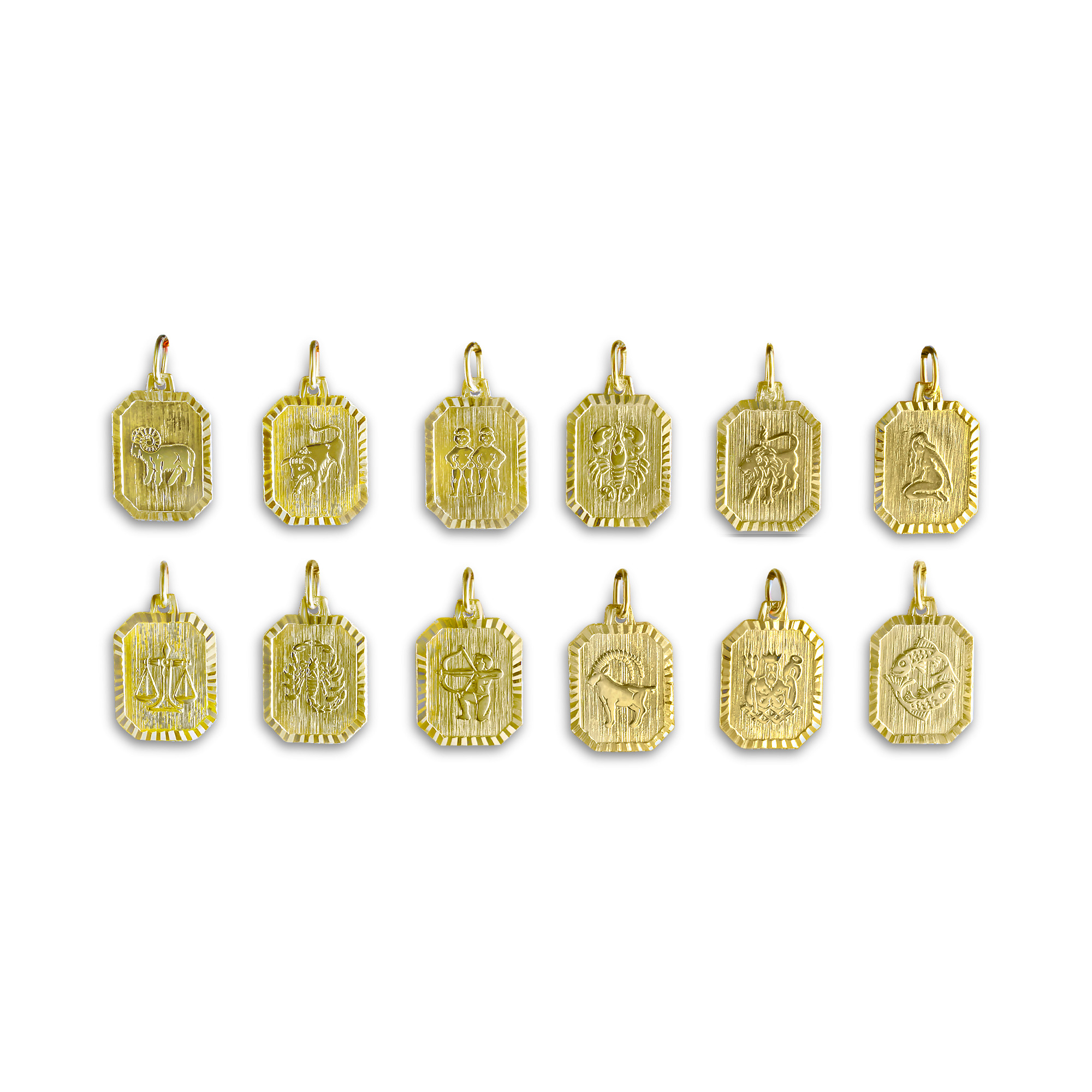 Sternzeichen Anhänger | 333 Gelbgold diamantiert