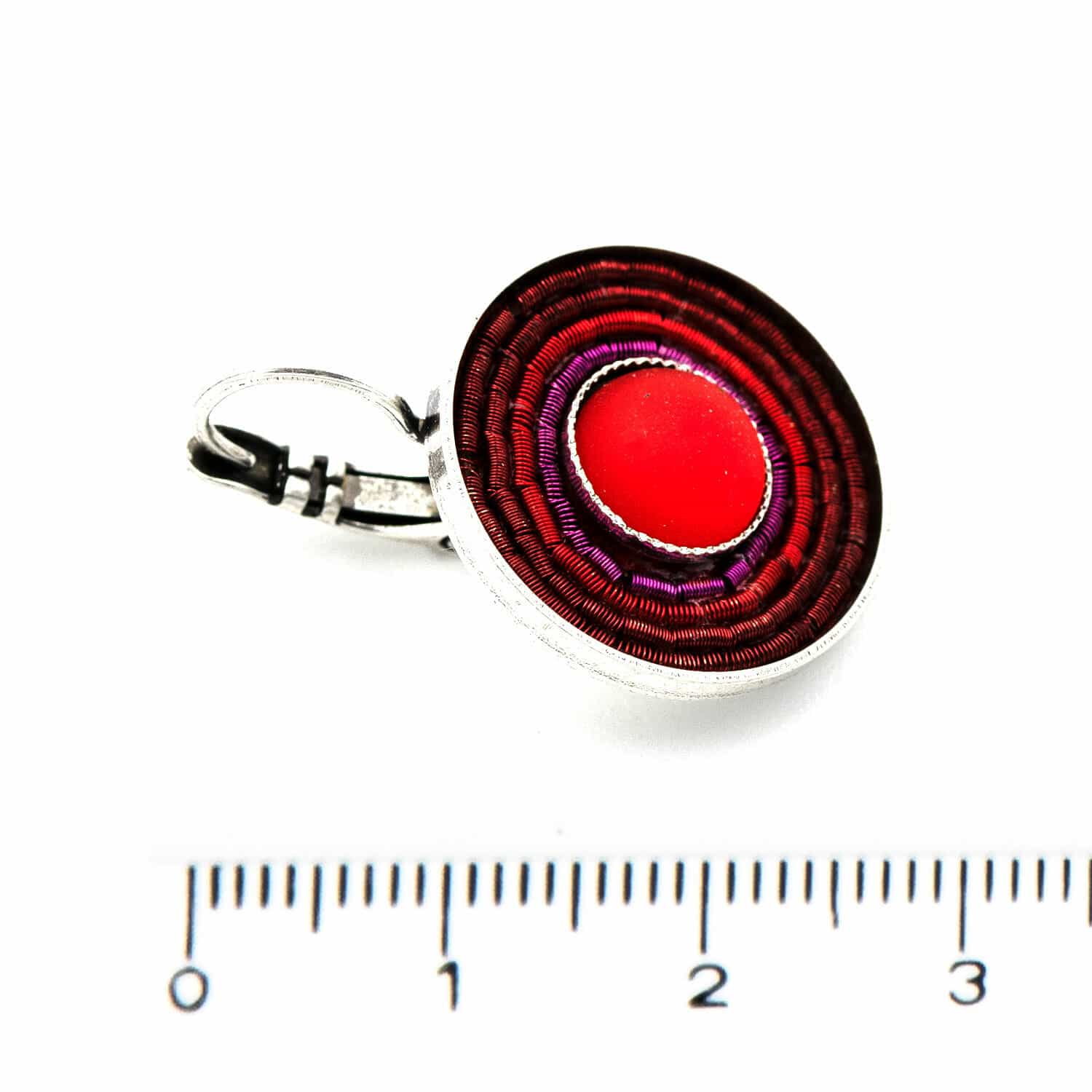 Schmuckset (Kette & Ohrringe) "India Antik" - rot