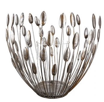 Windlicht Blumenmotiv "Trevi" aus Metall