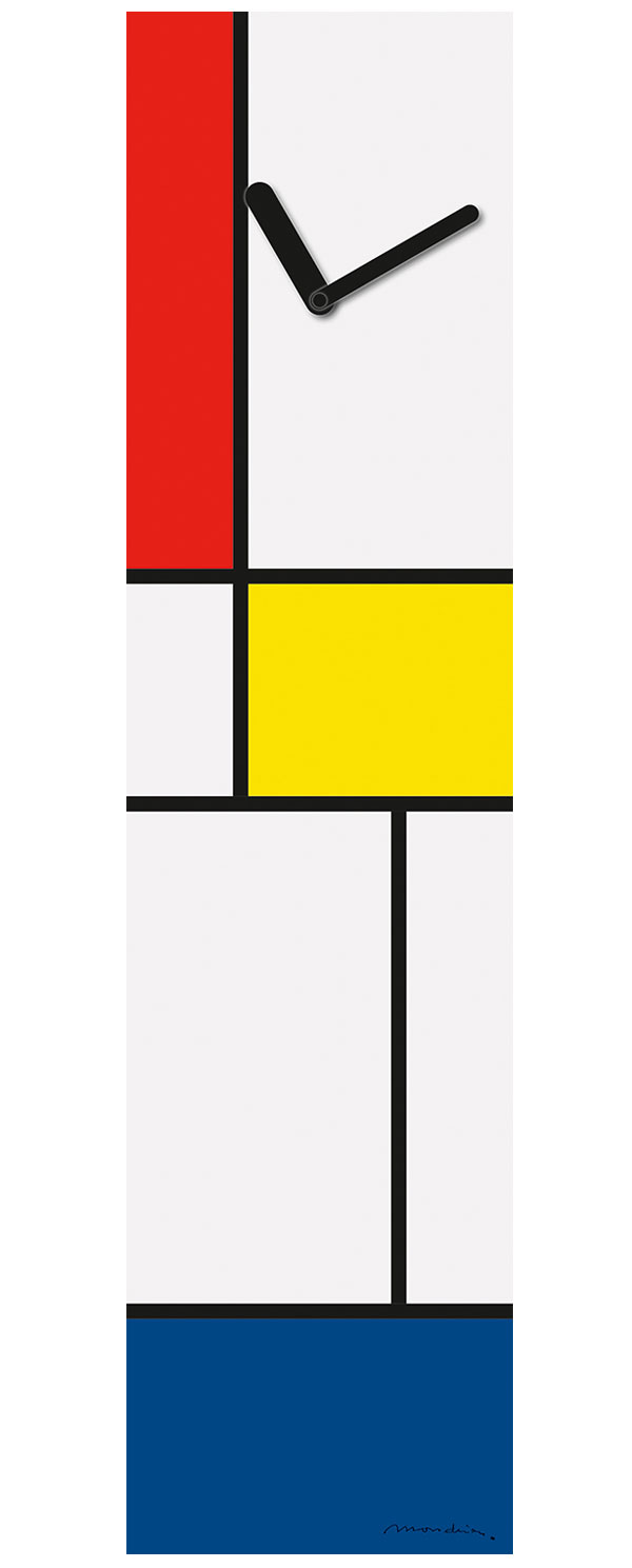 Wanduhr Komposition - Piet Mondrian