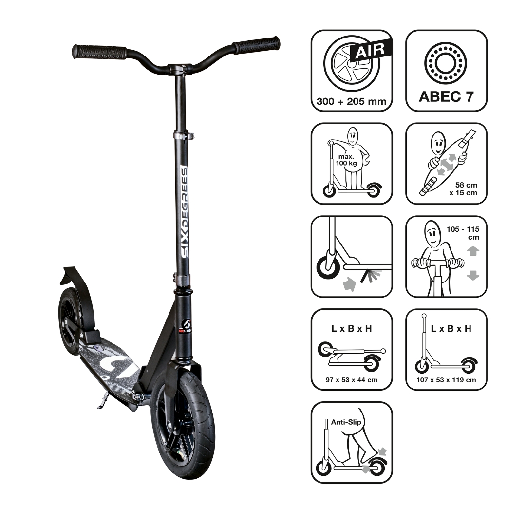 Scooter "All Terrain" Six Degrees - Aluminium 