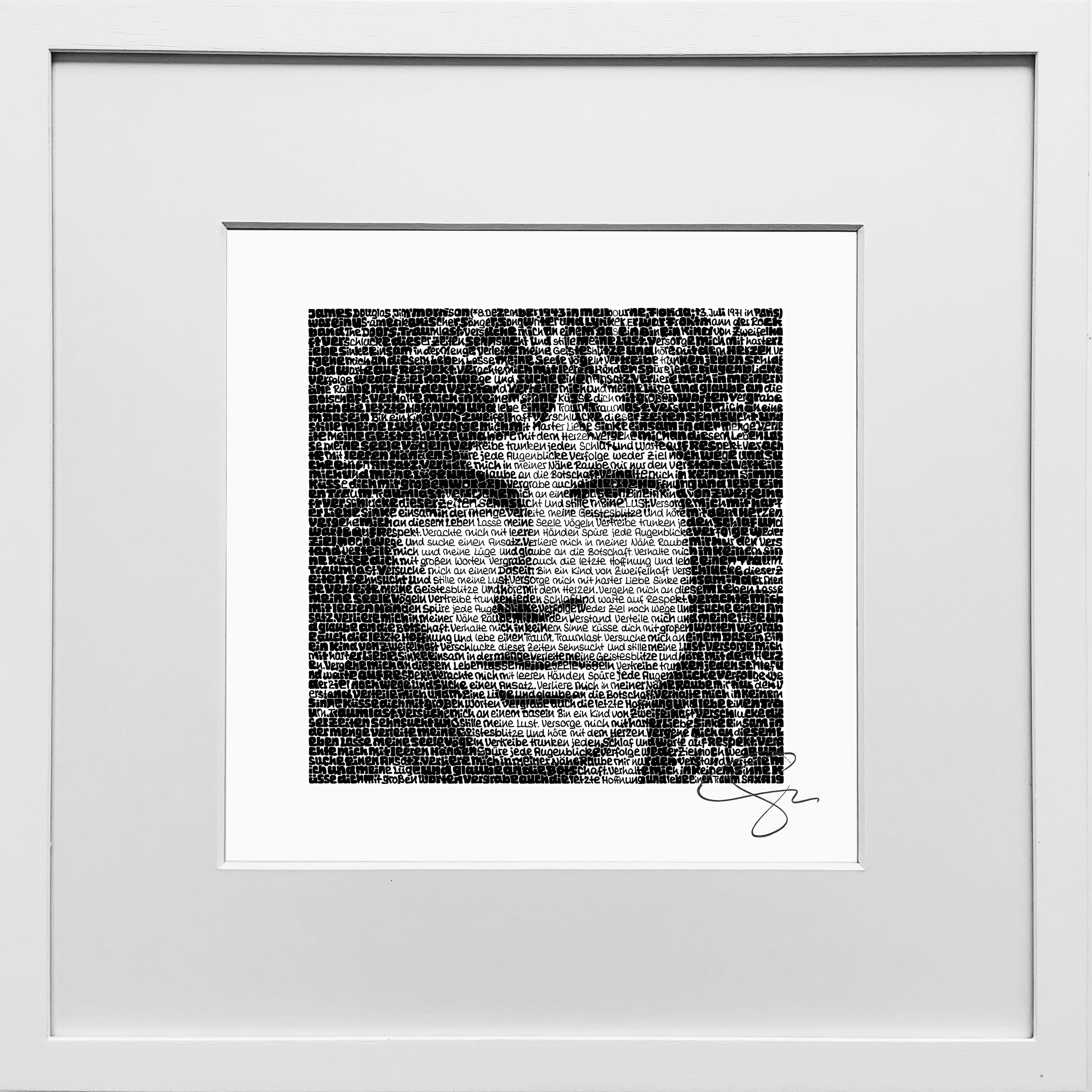 Bild Wortmalerei SAXA Edition – Jim Morrison