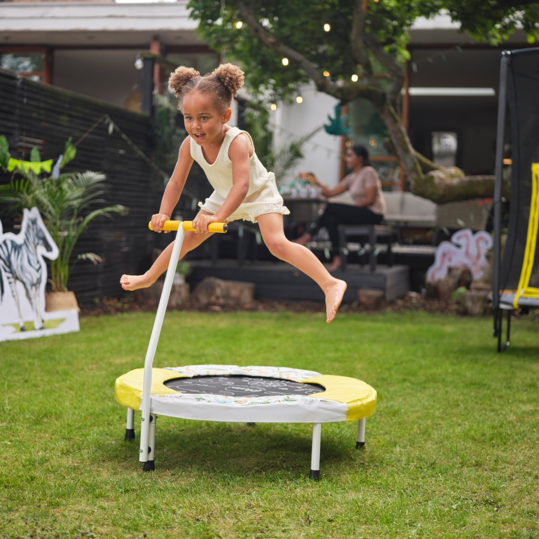 Trampolin "Junior Bouncer" mit Dschungel -Sound 