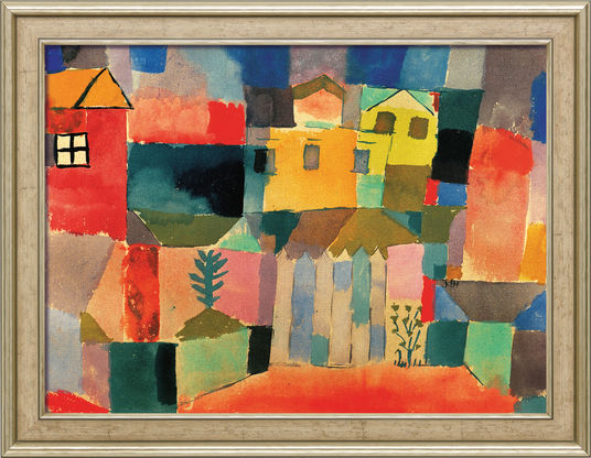 Gemälde "Häuser am Meer"  Paul Klee (1914), gerahmt