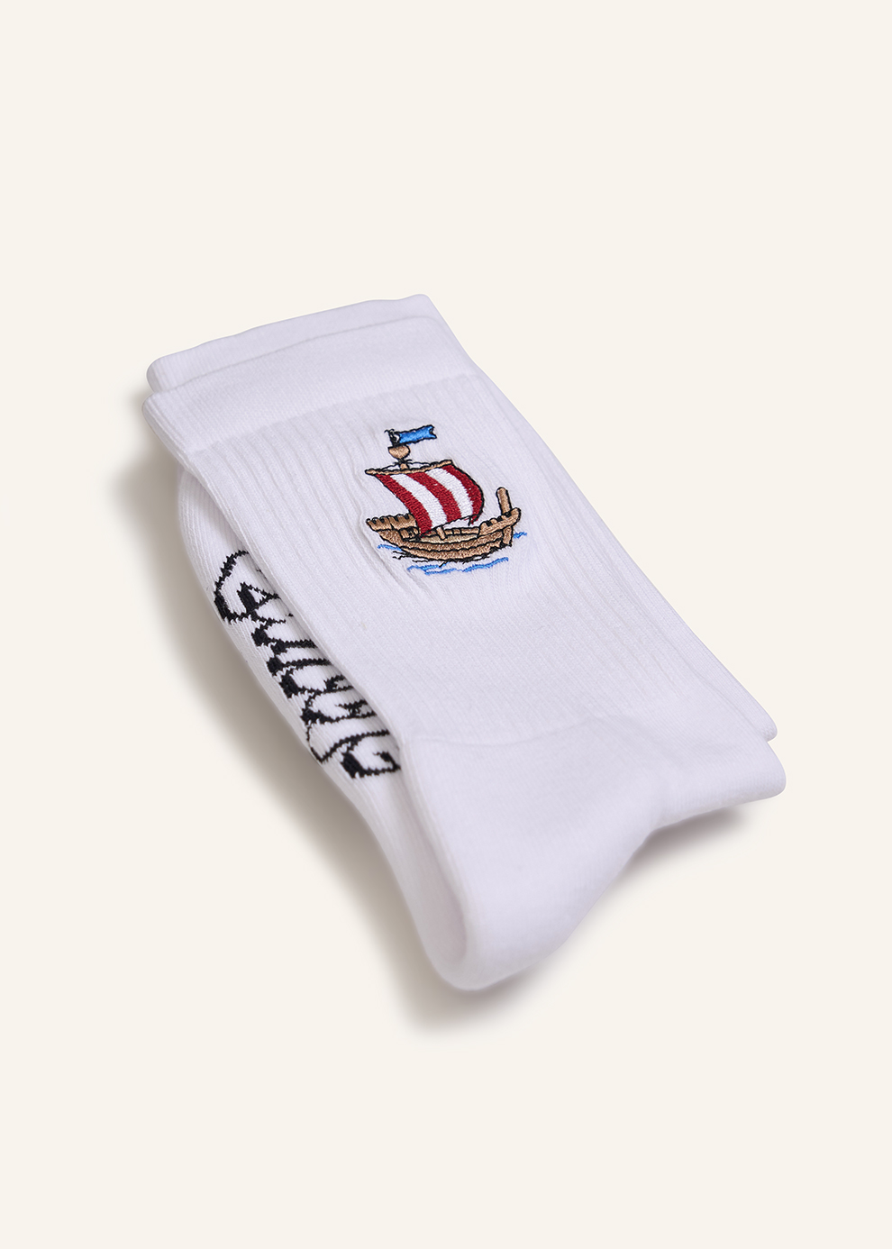 Socken mit maritimen Motiv | weiß