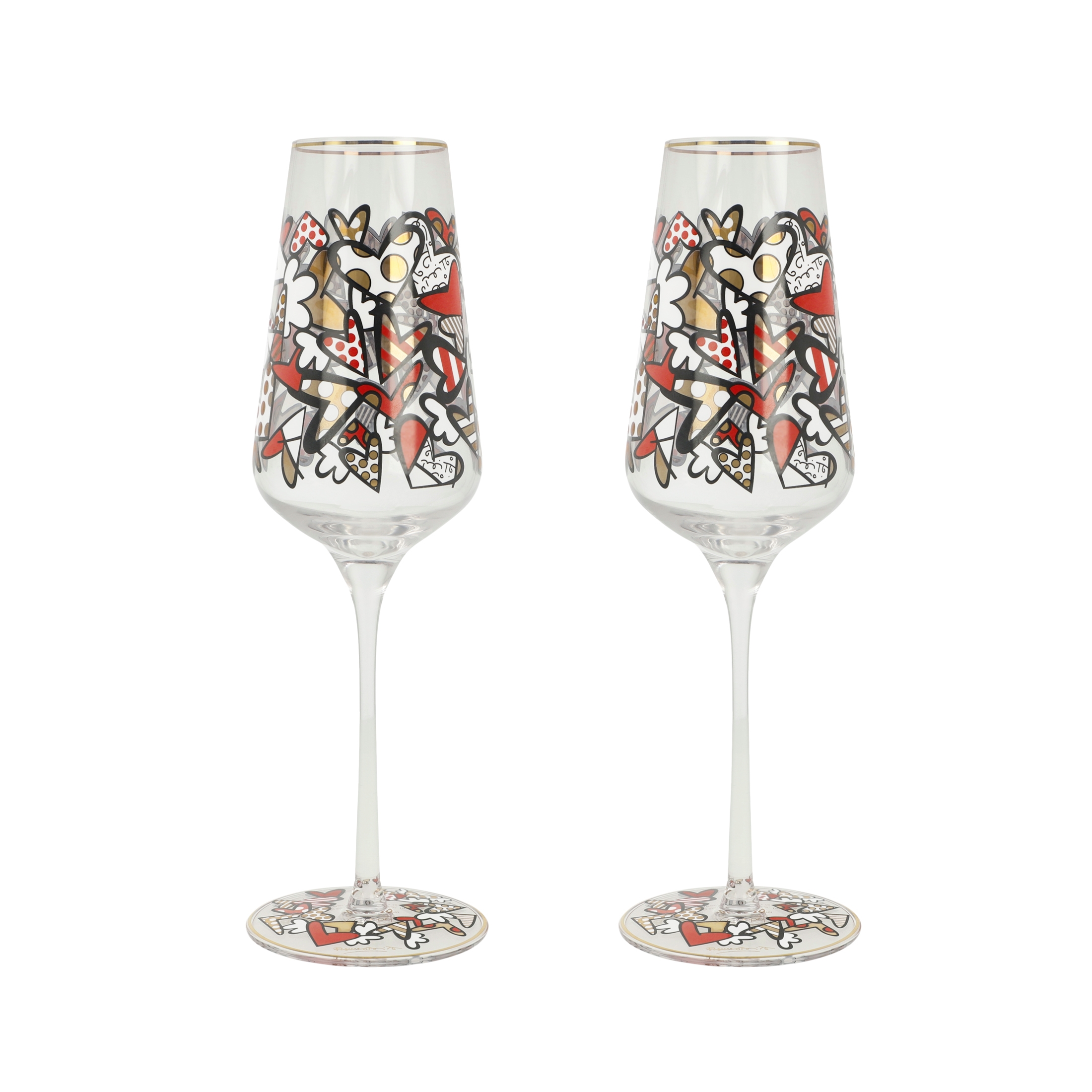 Sektglas 2er Set All We Need Is Love – Romero Britto