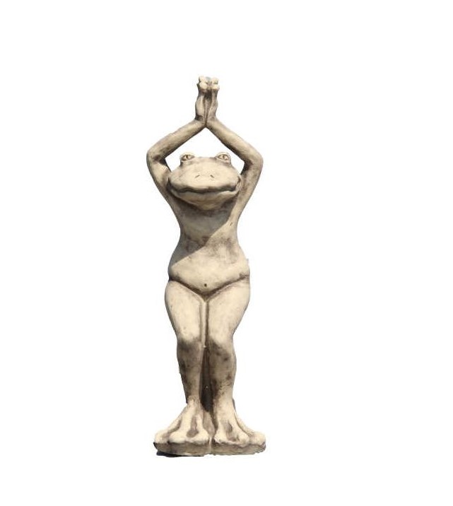 Gartenskulptur YOGA-FROSCH –  "Der Stuhl"