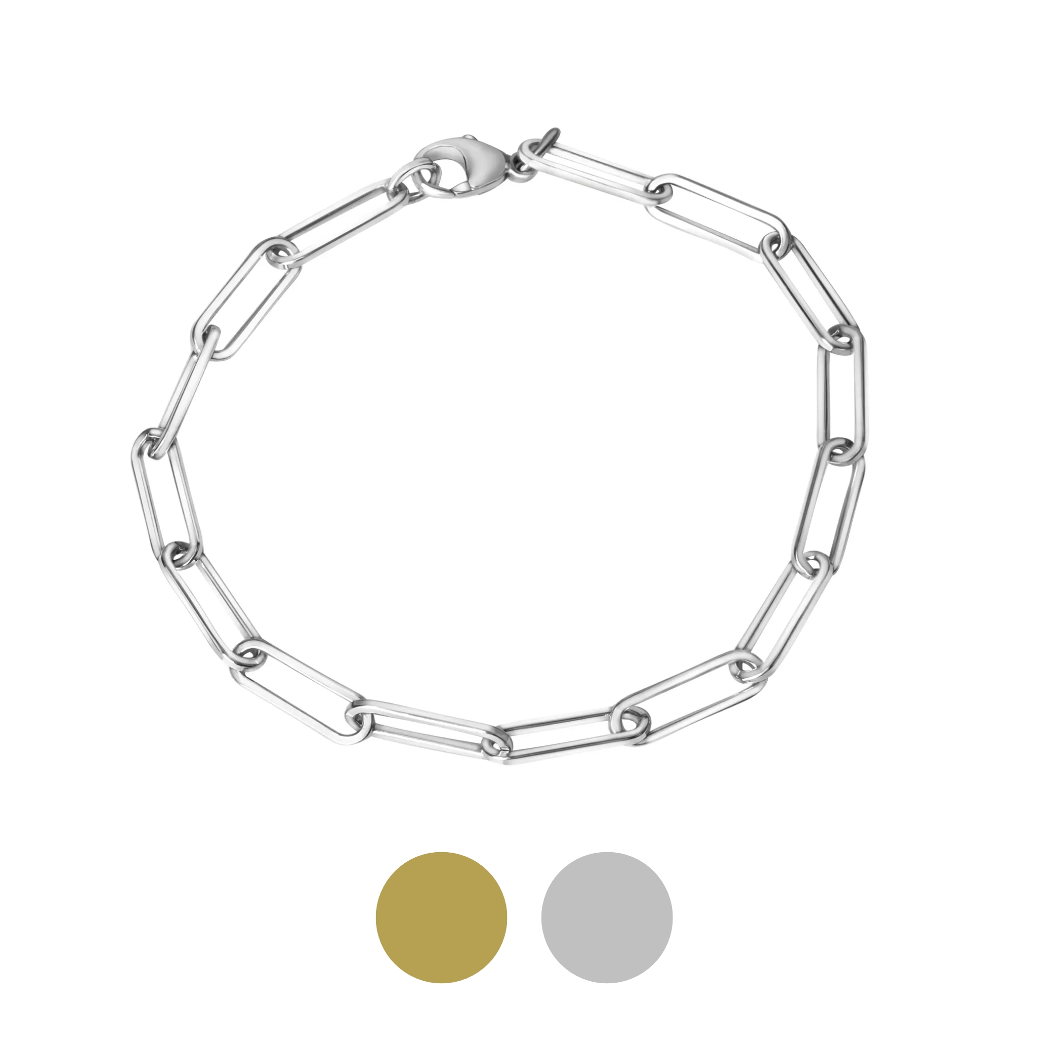 Armband Gliederkette | rhodiniert oder vergoldet