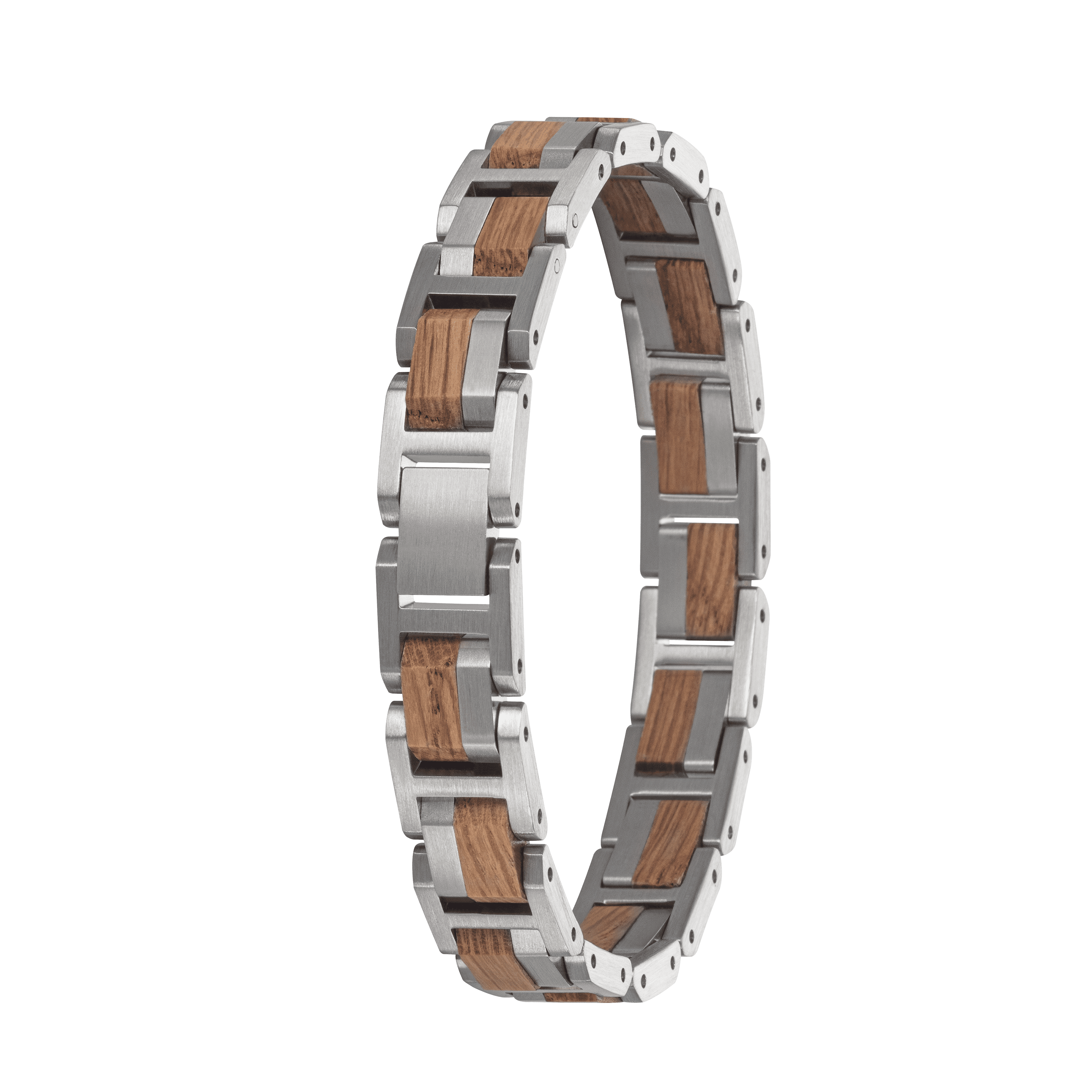 Armband unisex aus Holz - Premium Barrique silber