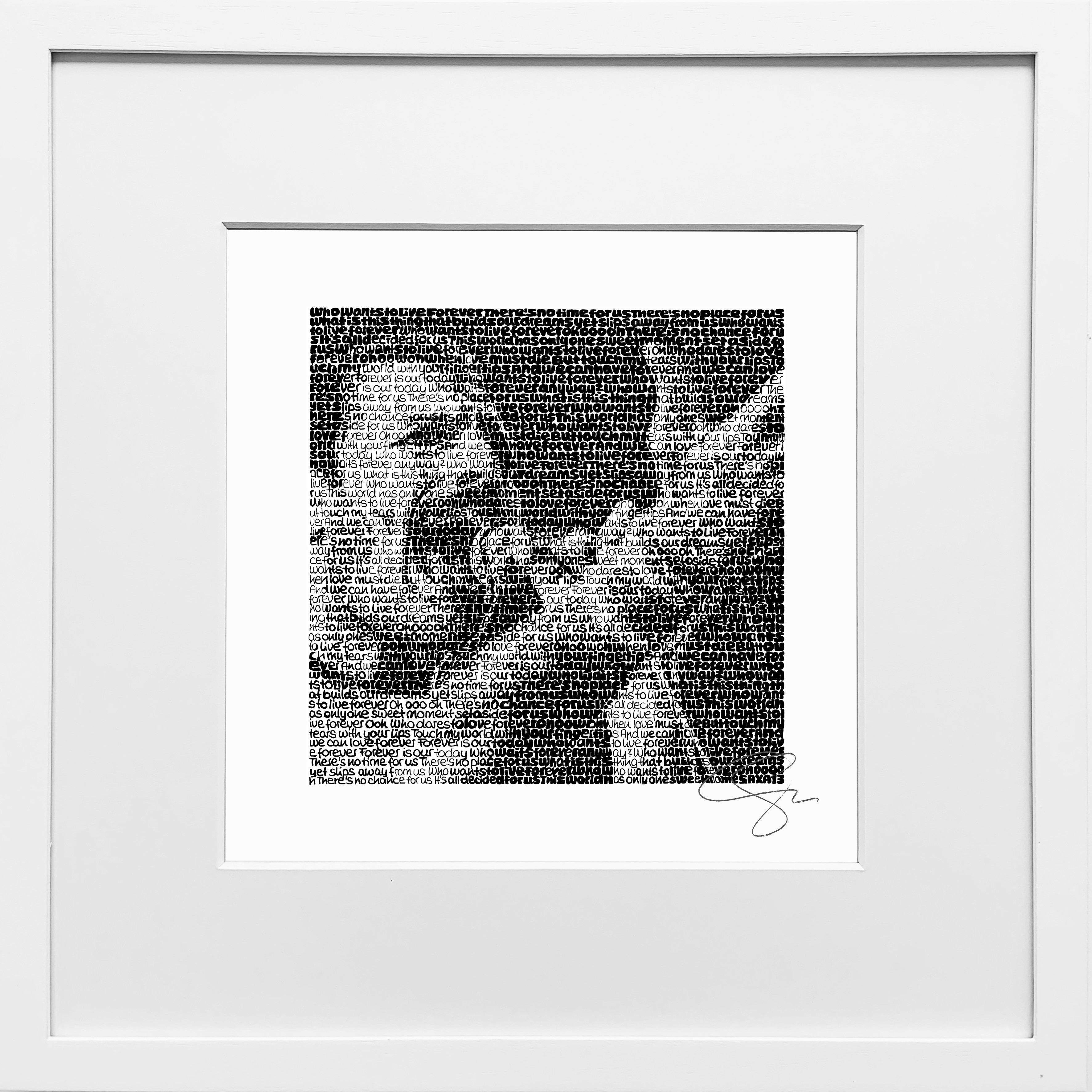 Bild | Freddie Mercury I - Wortmalerei SAXA S/W Edition