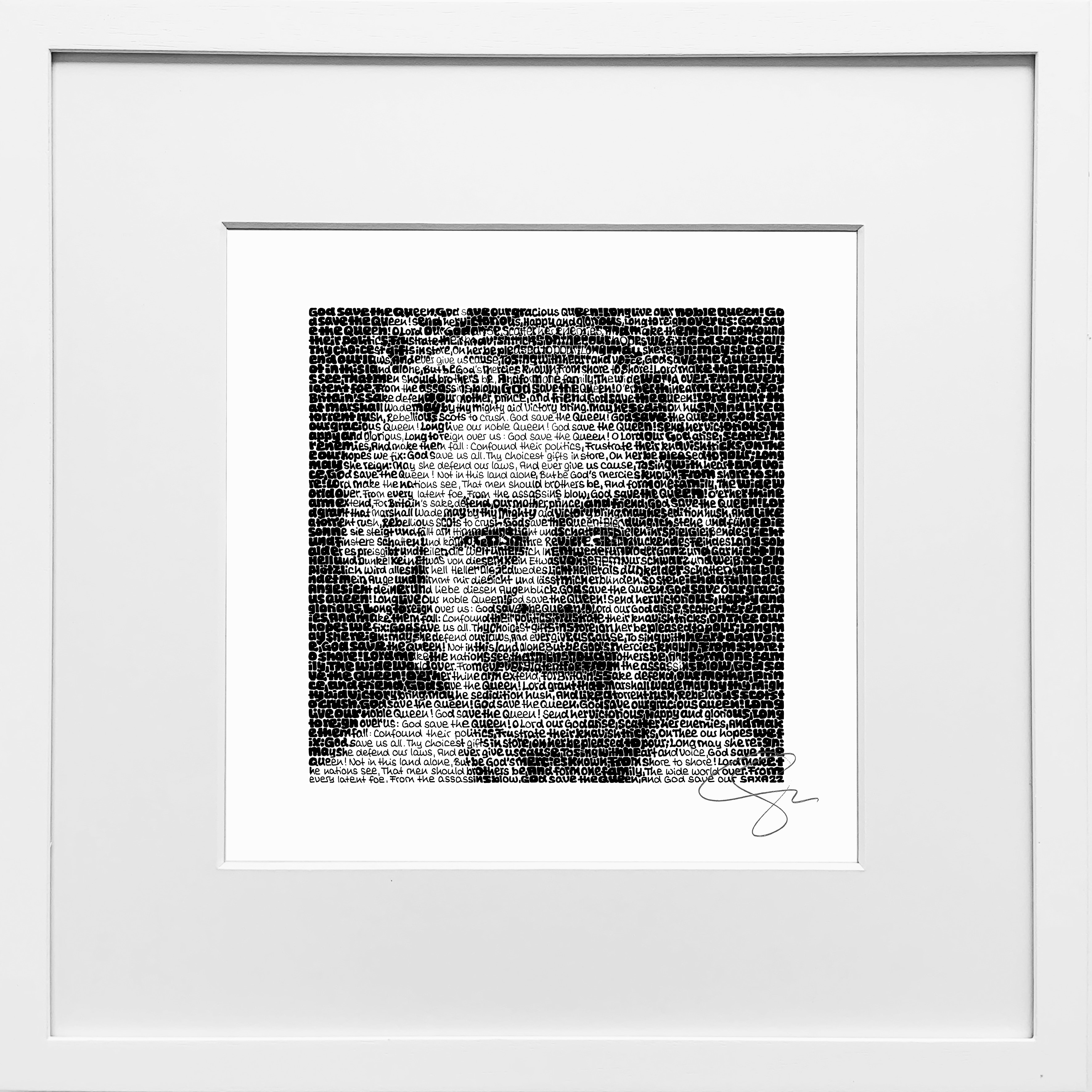 Bild Wortmalerei SAXA Edition –  Queen Elizabeth II.