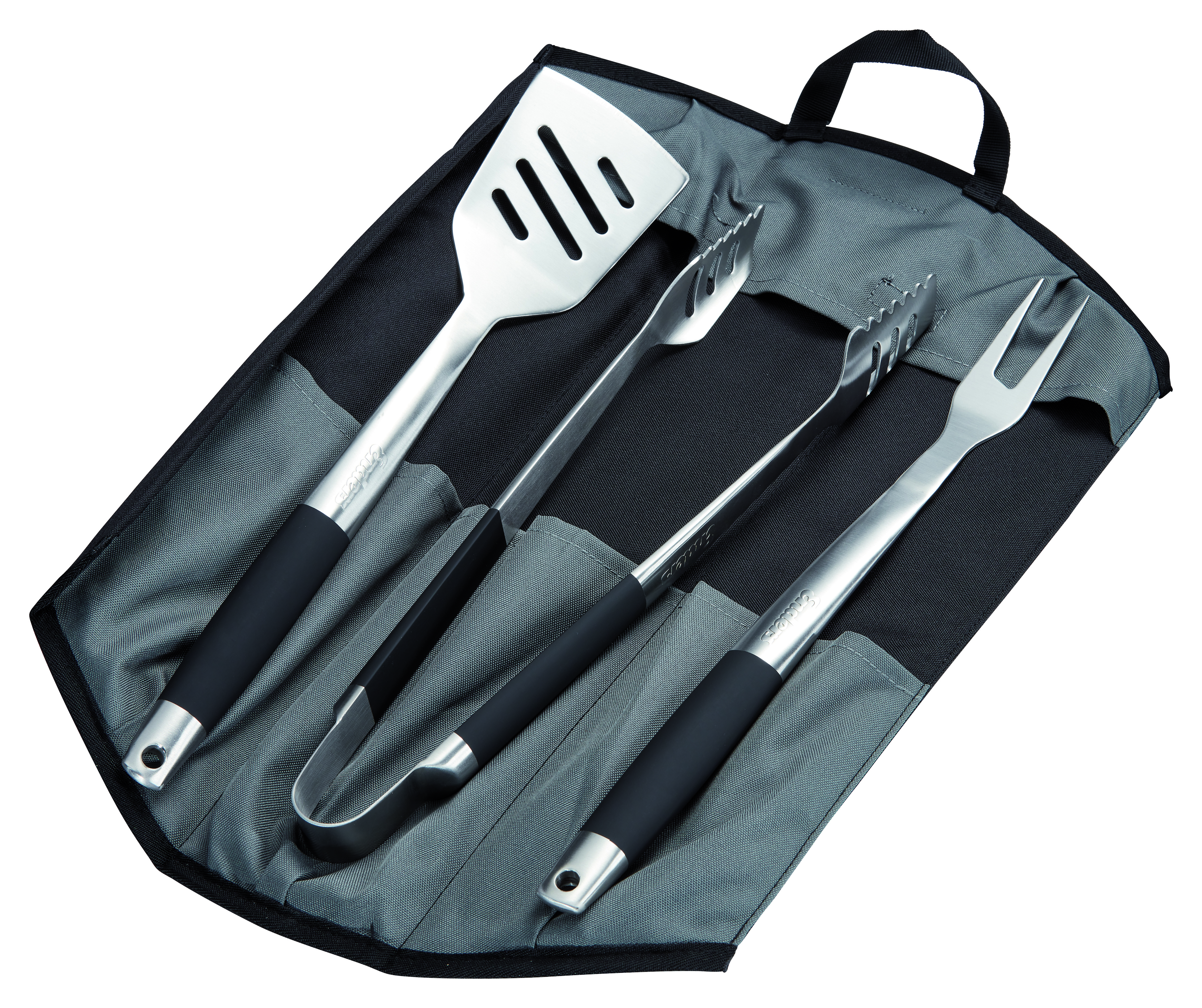 Premium Grillbesteck 3er-Set inkl. Tasche