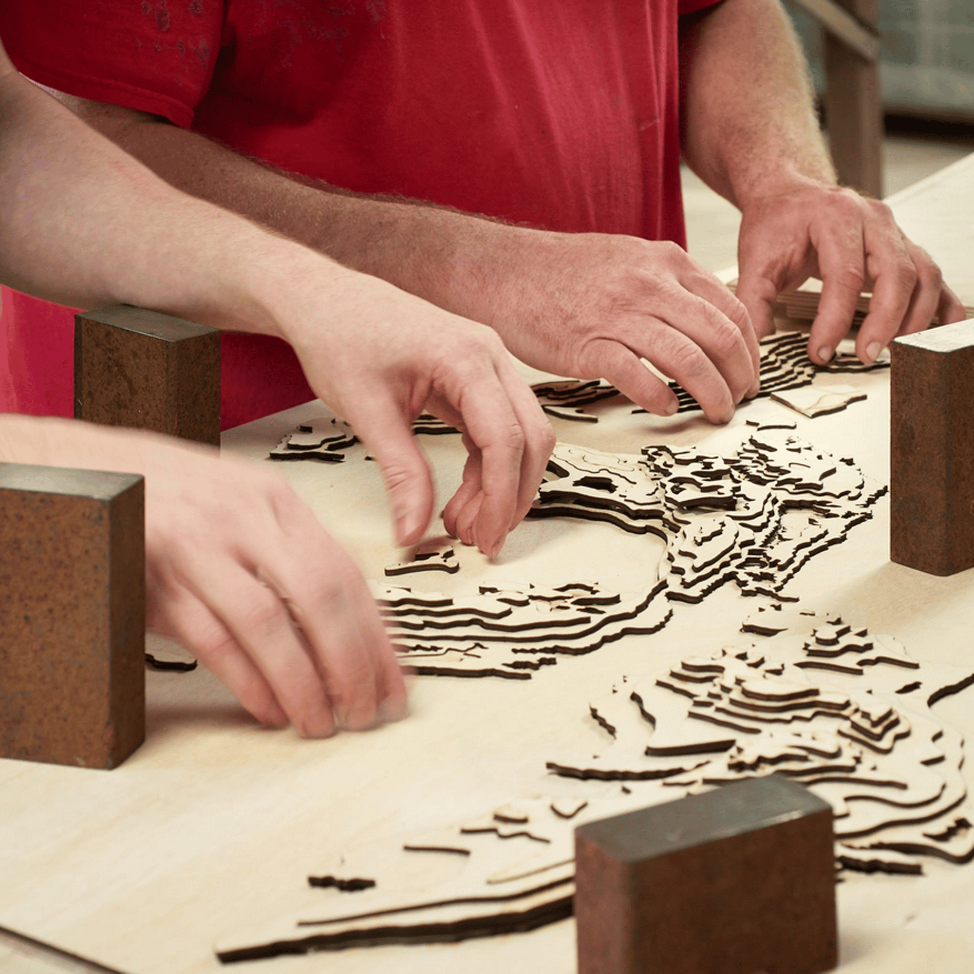 3D Holzwandkarte Borkum