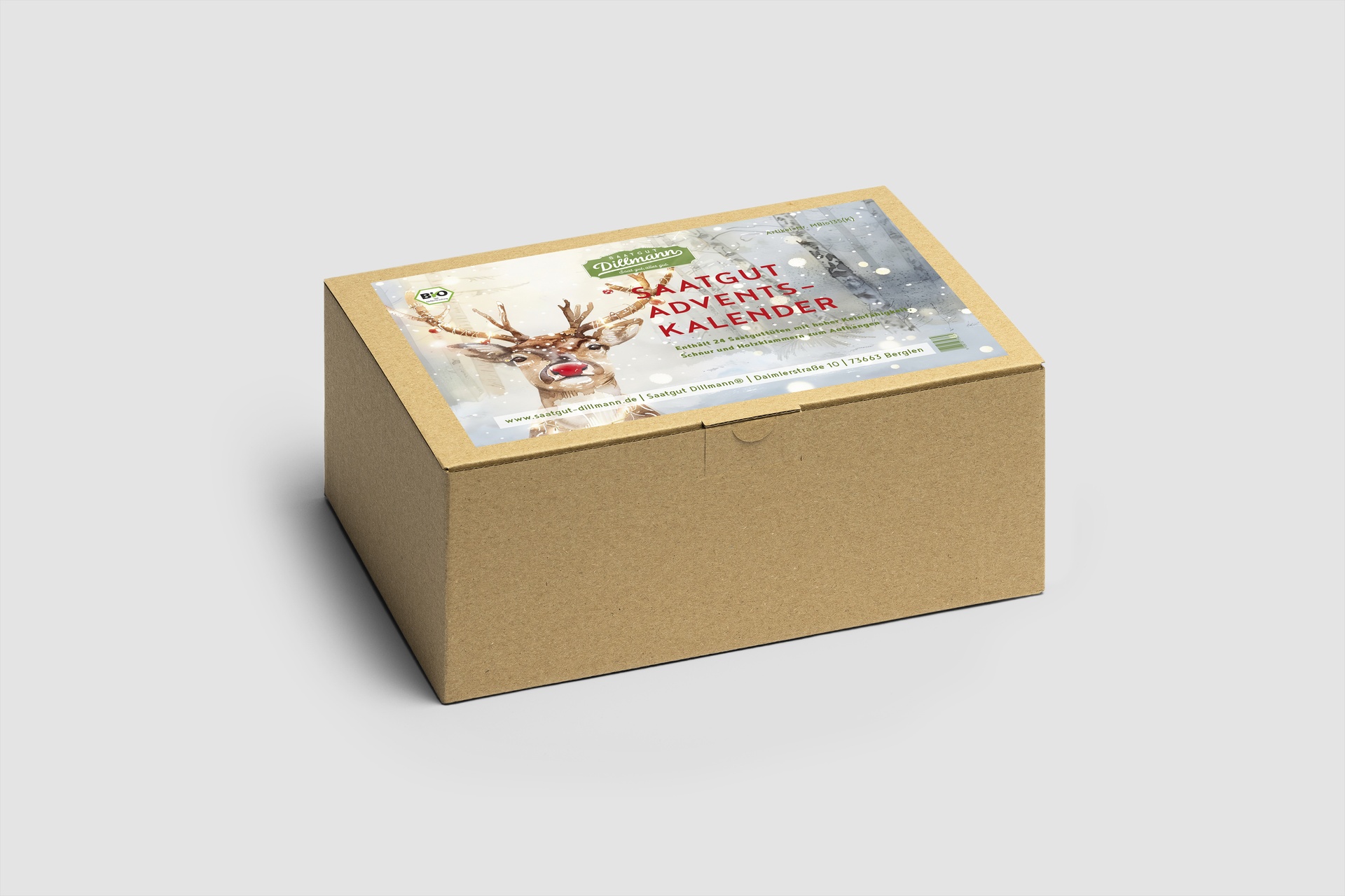 Saatgut Adventskalender Karton Rentier
