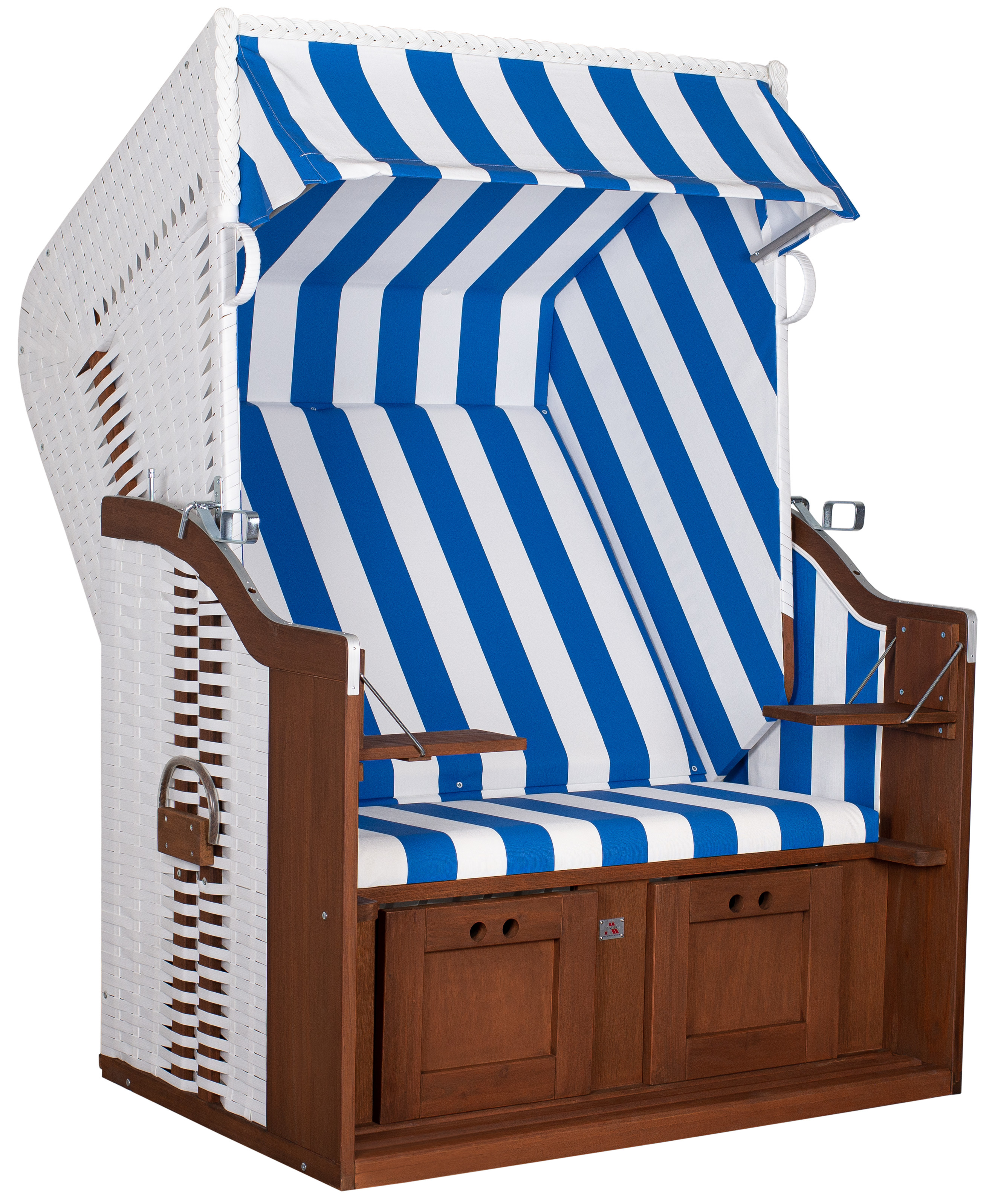 Strandkorb "Ostsee Profi" aus Mahagoni – 2-Sitzer