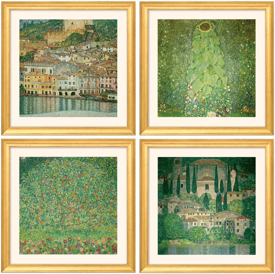 4 Landschaftsbilder im Set - Gustav Klimt