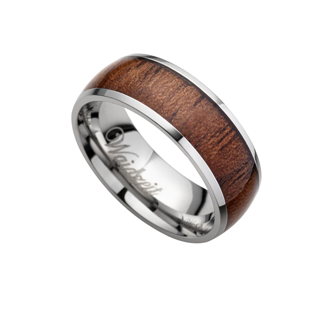 Herren Ring | Silber & Walnuss – Harmonie