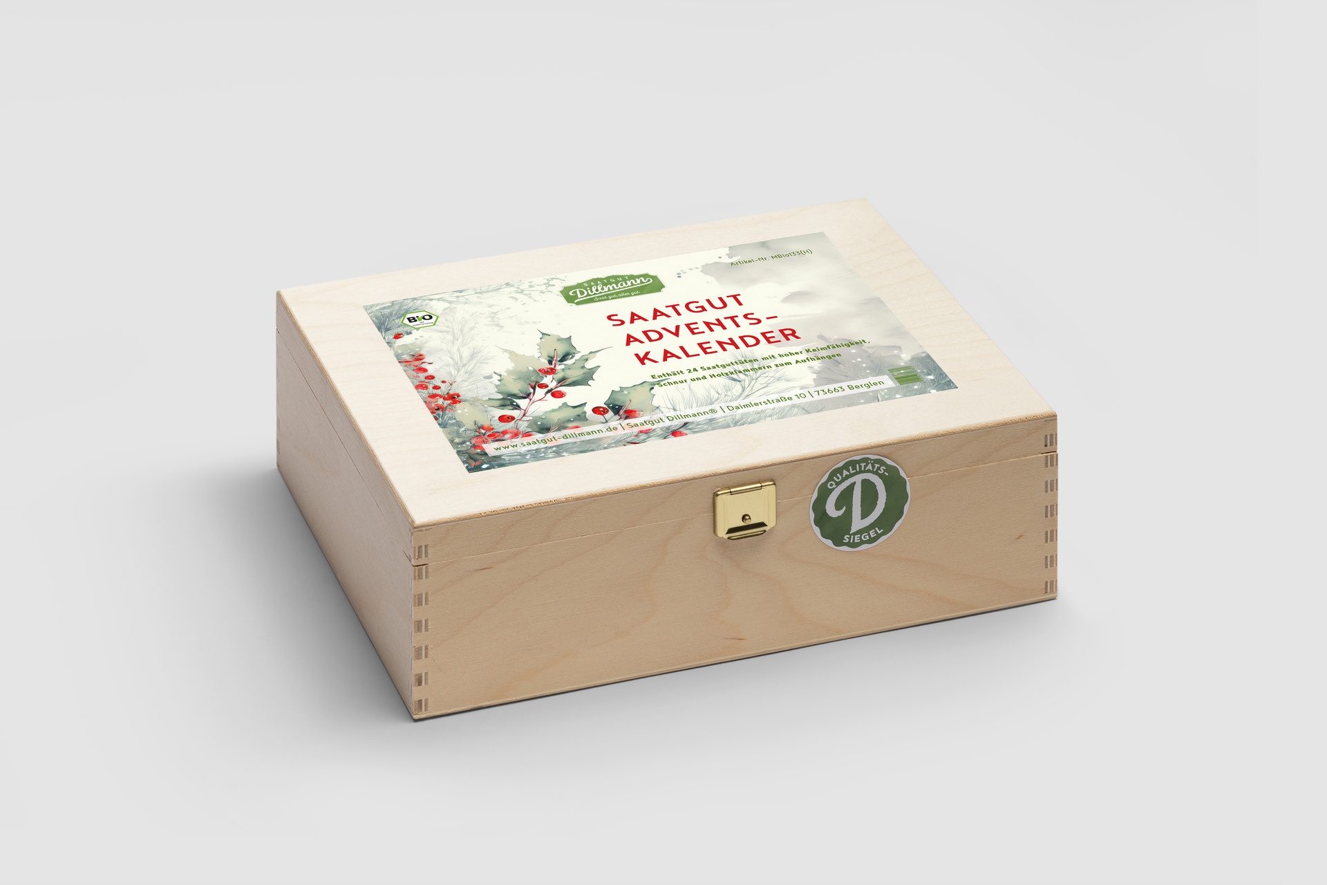 Saatgut Adventskalender Holz Winter