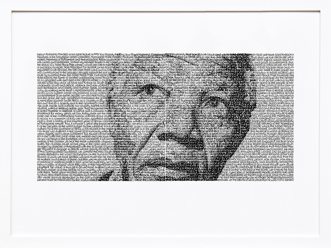 Bild Wortmalerei SAXA Edition – Nelson Mandela 